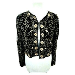 Vintage Laurence Kazar silk beaded jacket